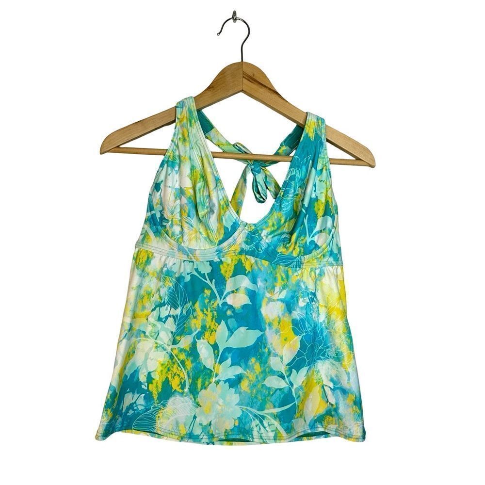 NWT Sunsets SEA HAVEN Muse Halter Underwire Tankini Swim Top 32DD - Picture 7 of 13